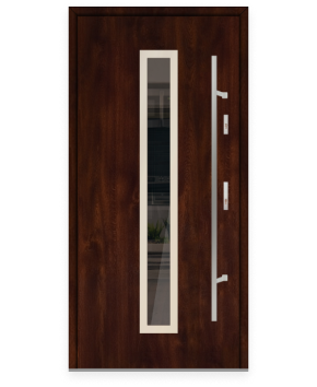 Drzwi stalowe zewnętrzne z szybą drzwi z przeszkleniem szyba reflex drzwi ciemne